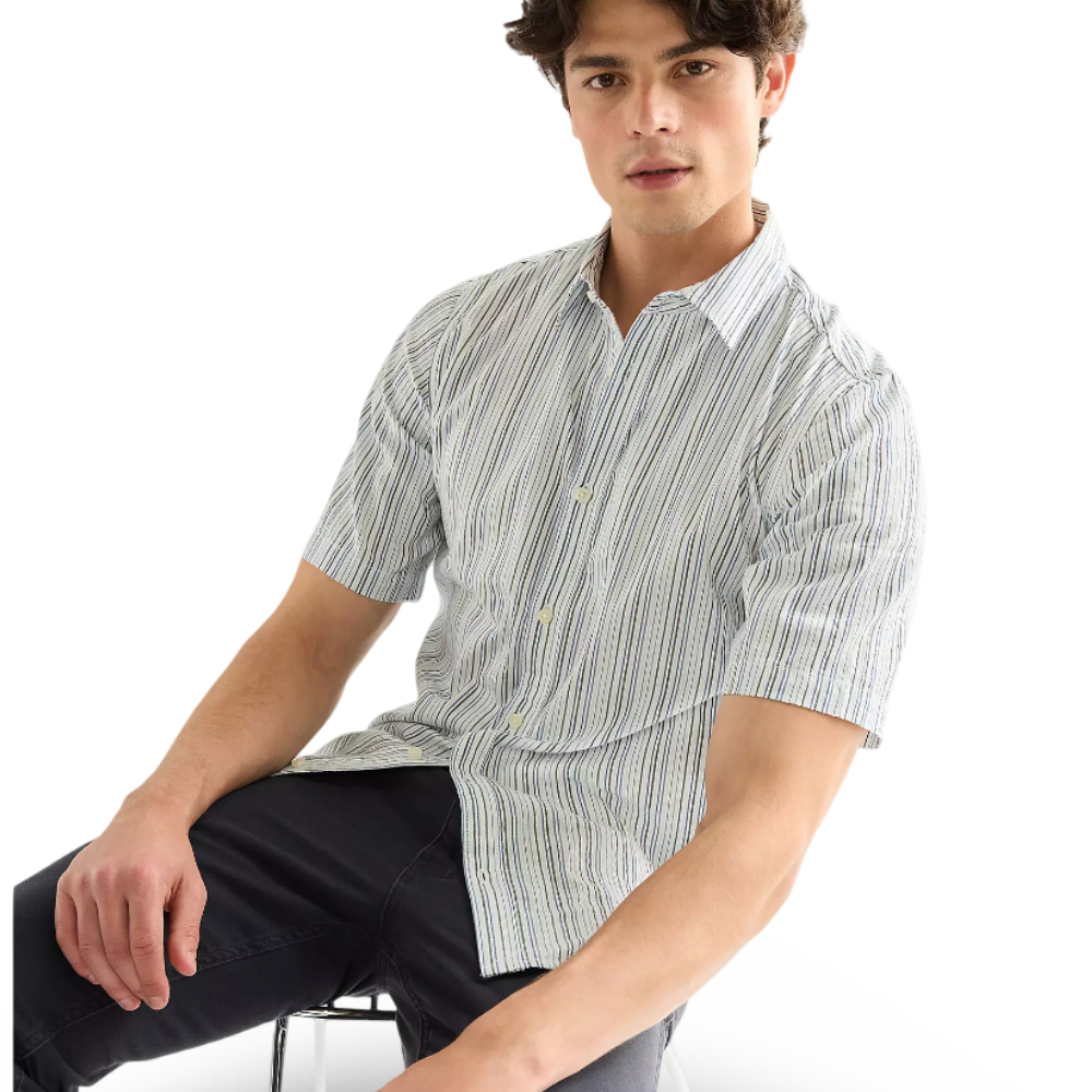 Wrangler Lightweight Shirt | True Navy Stripe