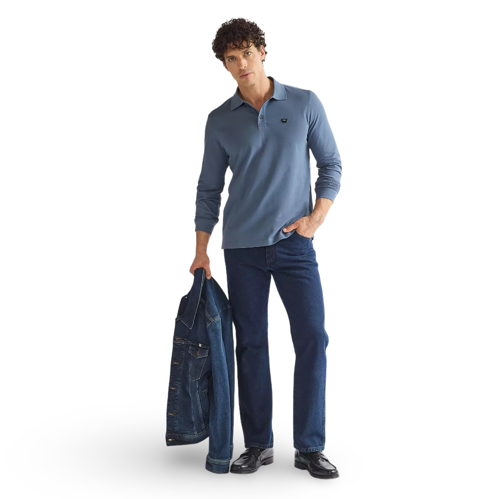 Wrangler Long Sleeve Polo | Bering Sea
