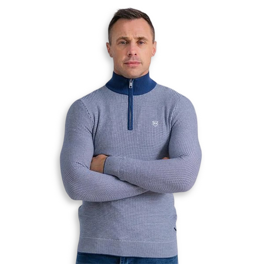 XV Kings Tommy Bowe Half-Zip | Tullow Petrol Blue