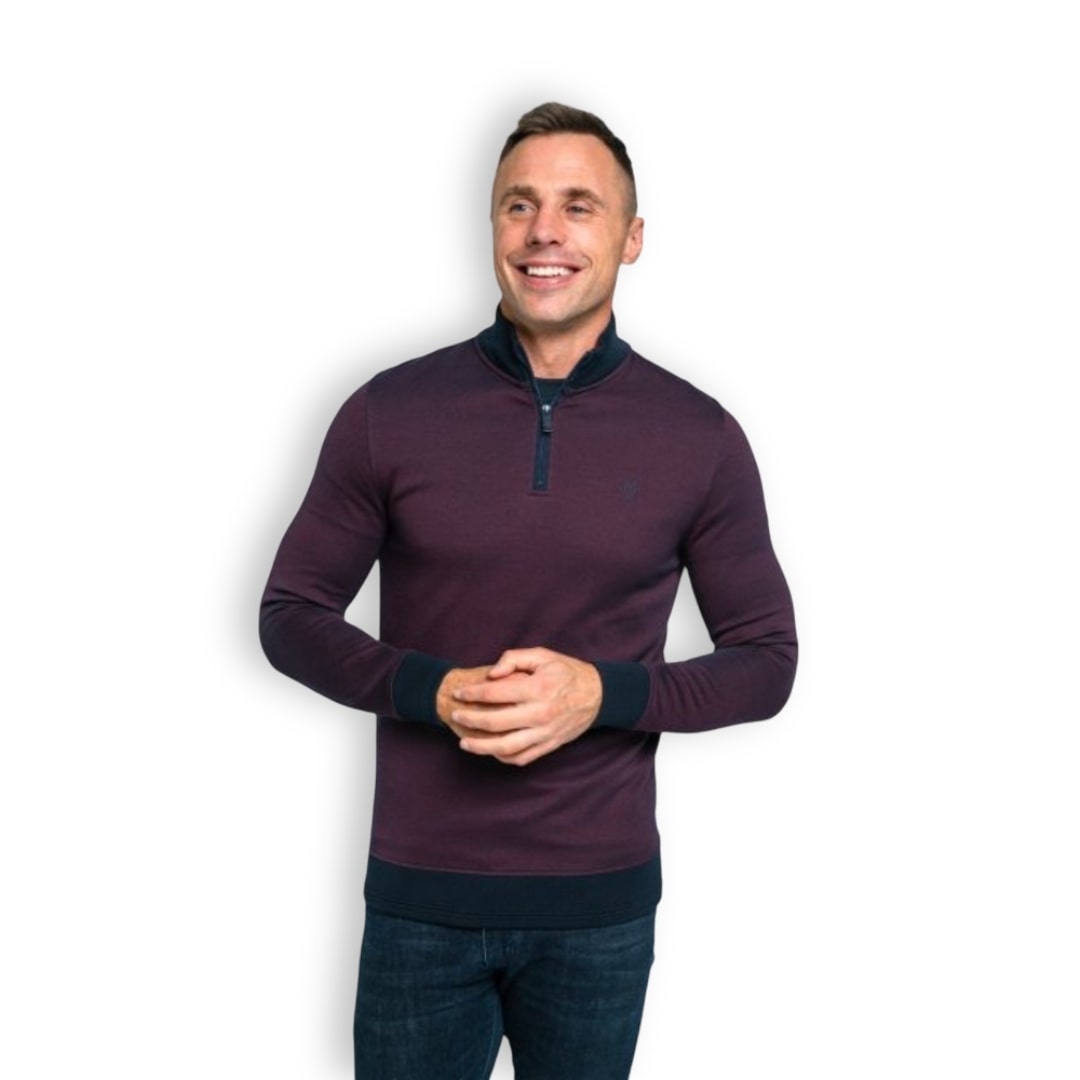 XV Kings Tommy Bowe Half-Zip  | Utah Warriors Plum Dot