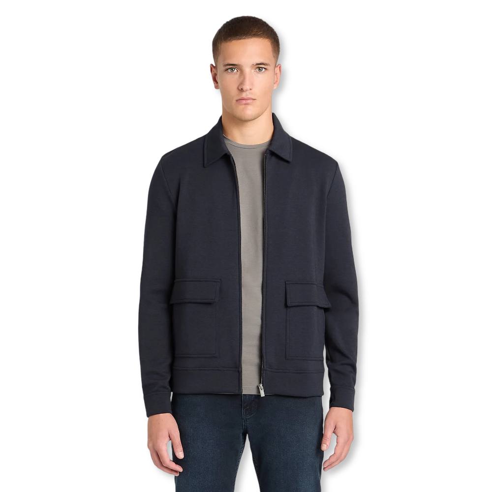 Remus Uomo Bamboo Blend Overshirt | Navy