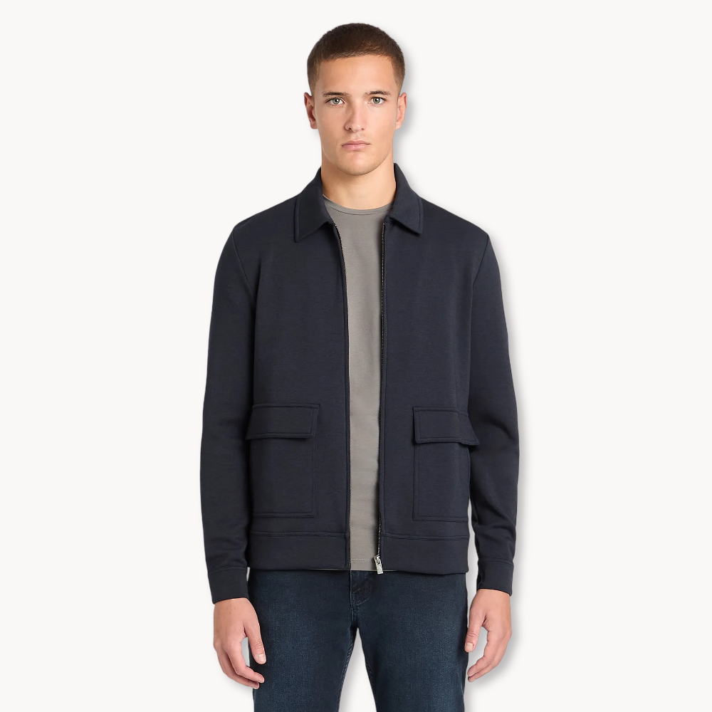 Remus Uomo Bamboo Blend Overshirt | Navy