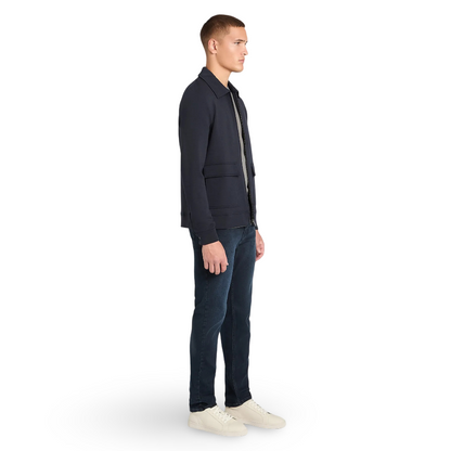 Remus Uomo Bamboo Blend Overshirt | Navy