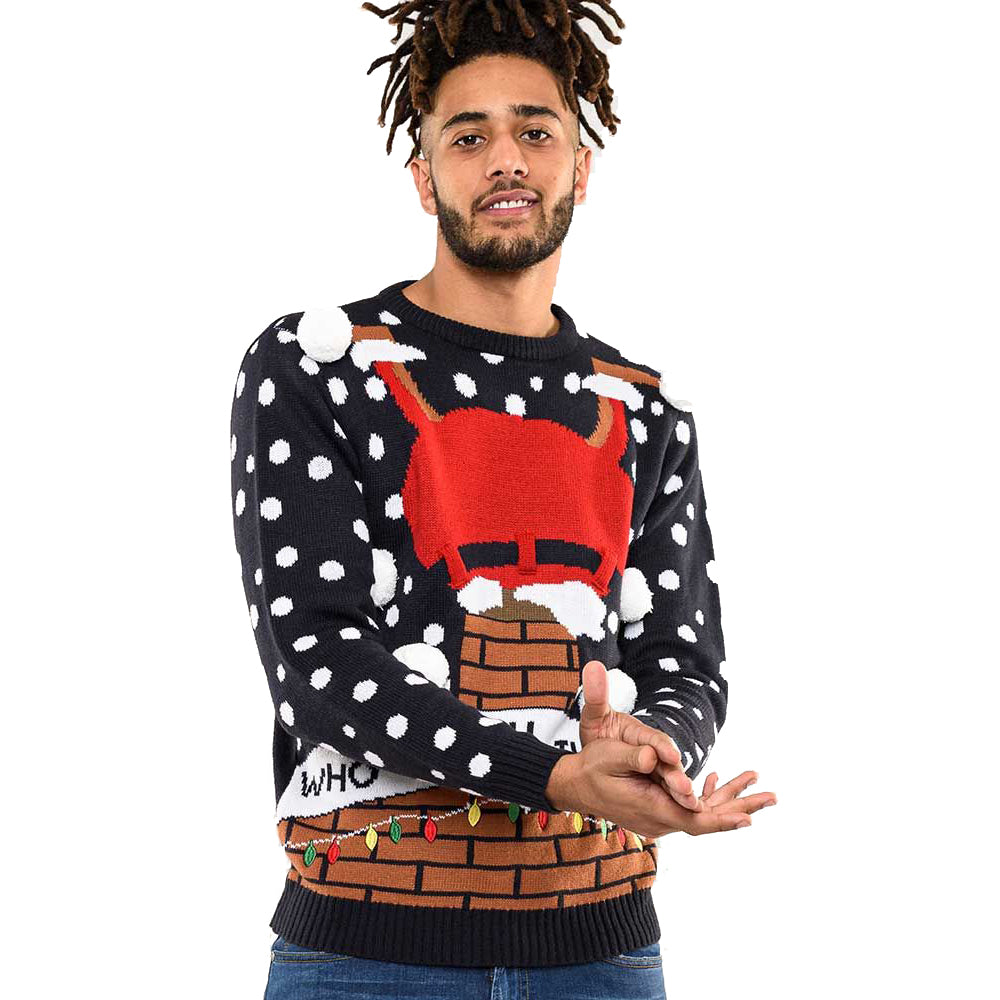 D555 'Who Ate All The Pies?' Christmas Jumper - Navy