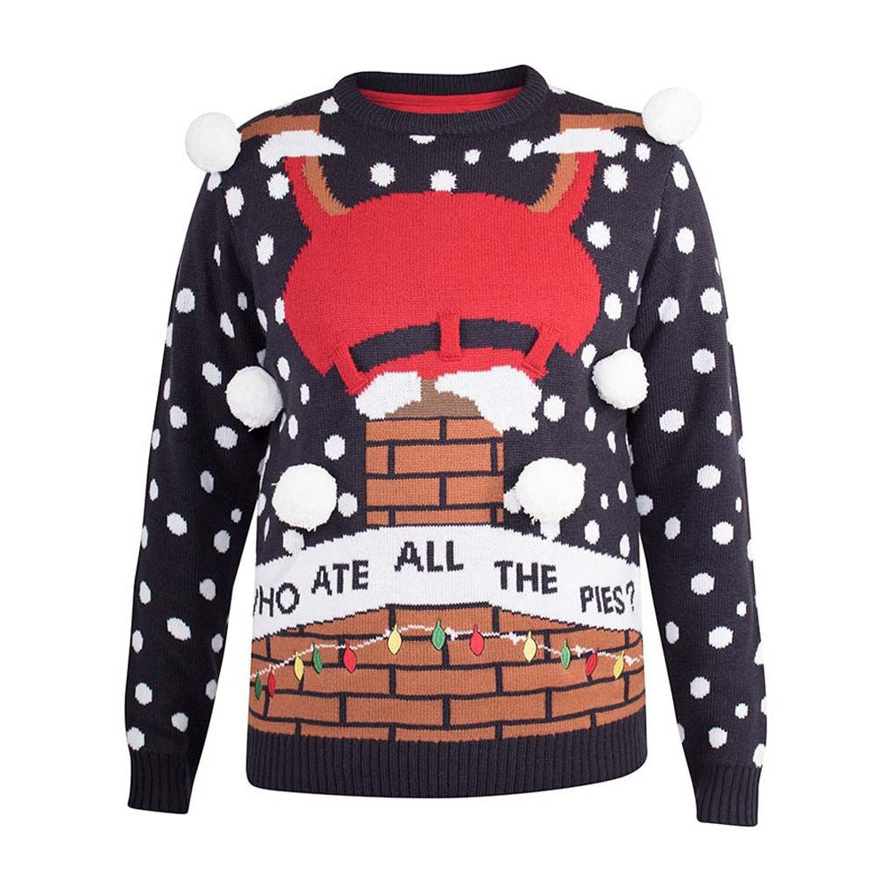 D555 'Who Ate All The Pies?' Christmas Jumper - Navy