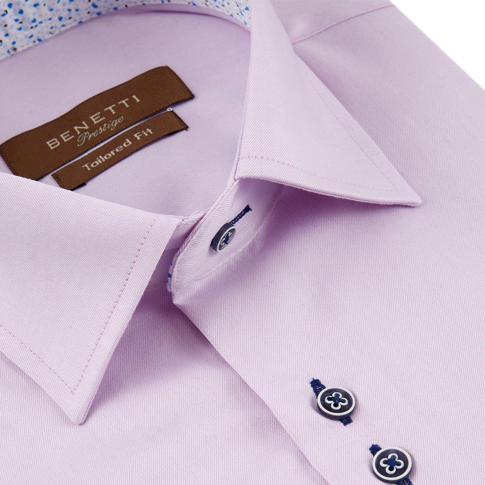 Benetti Premium 2 Ply Cotton Shirt - Lilac