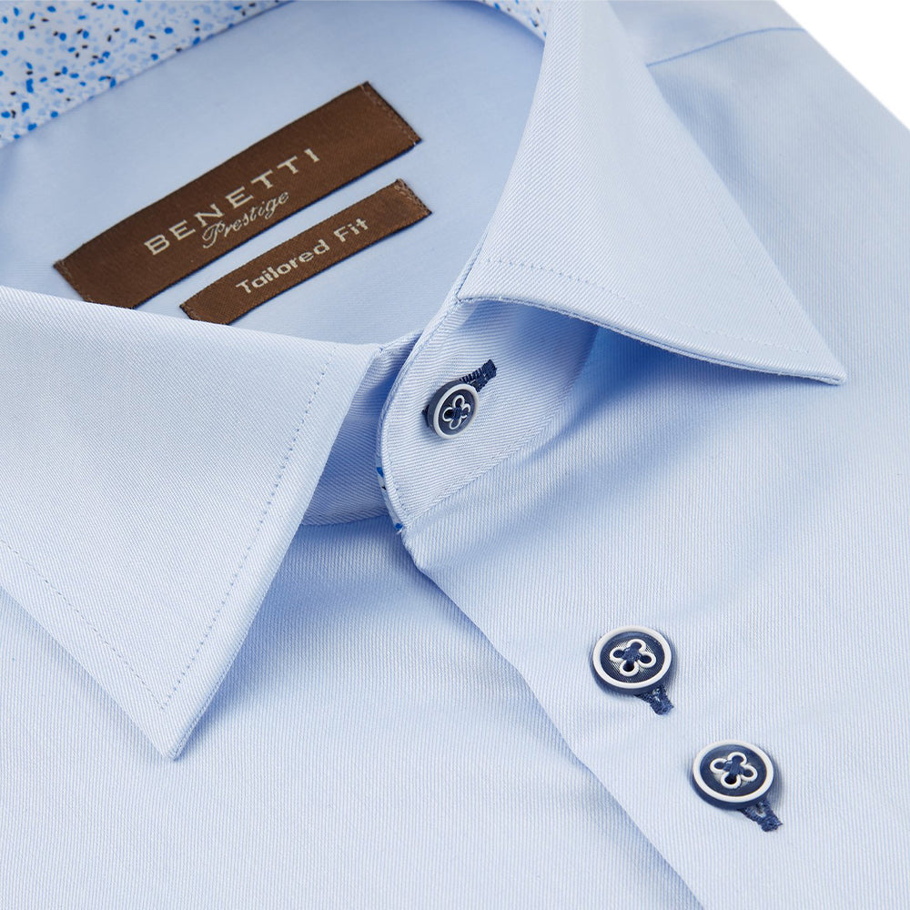 Benetti Premium 2 Ply Cotton Shirt - Sky Blue