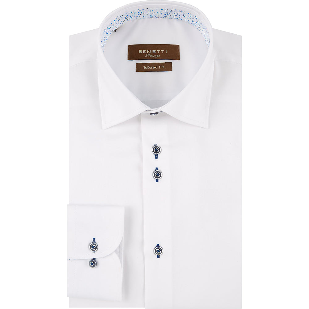 Benetti Premium 2 Ply Cotton Shirt - White