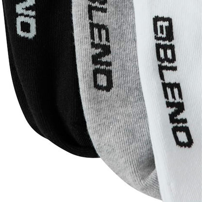Blend 3 Pack No-Show Socks | Mixed Colours