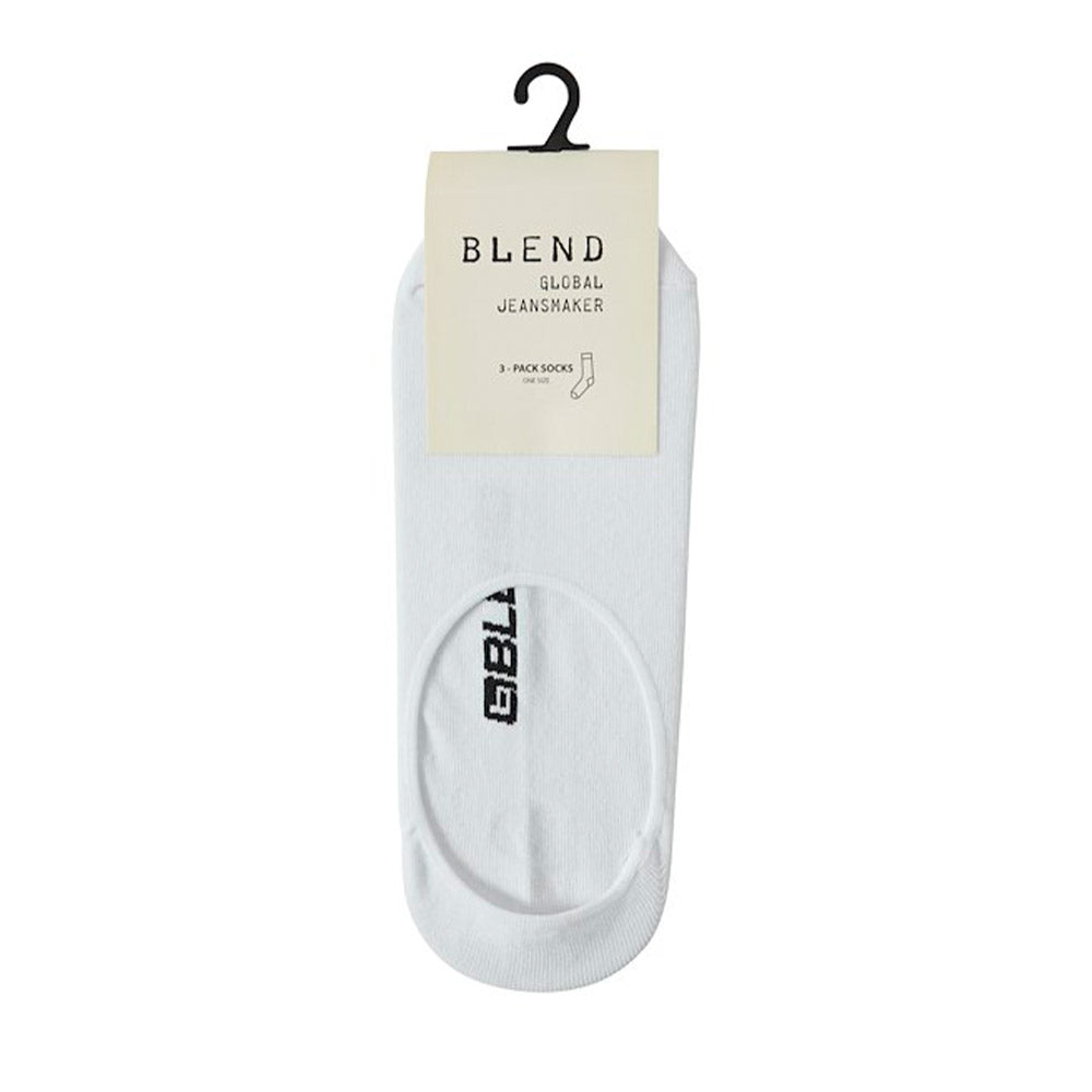 Blend 3 Pack No-Show Socks - Mixed Colours