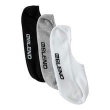 Blend 3 Pack No-Show Socks | Mixed Colours