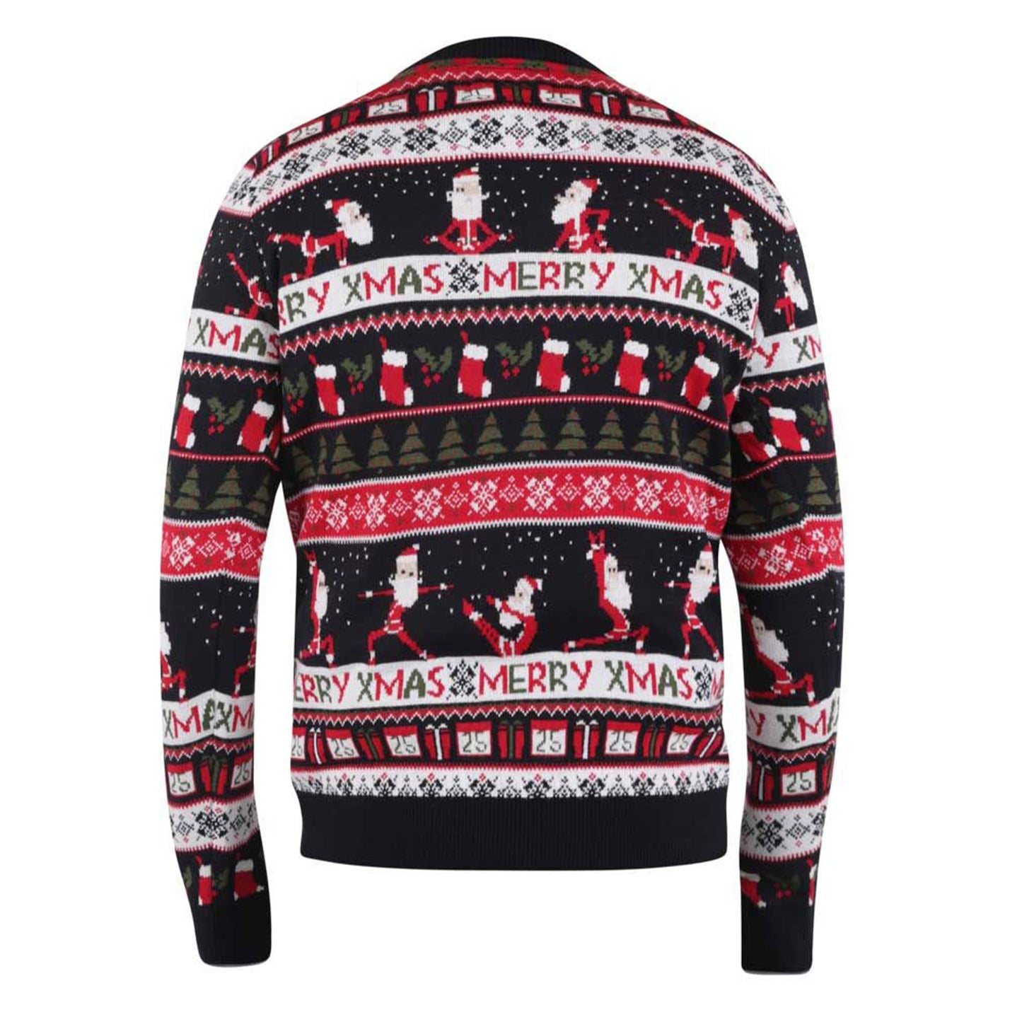D555 Christmas Jumper | Eggnog Black/Red