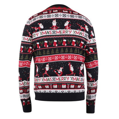 D555 Christmas Jumper | Eggnog Black/Red
