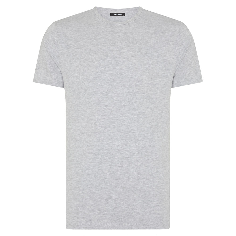 Remus Uomo Stretch Cotton Tee - Light Grey