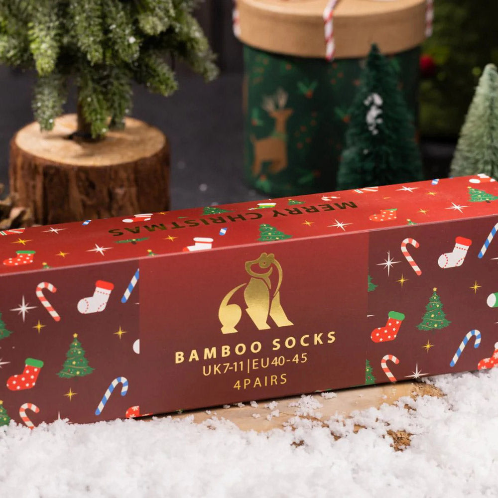 Panda Bamboo Socks - Christmas Drawer Box