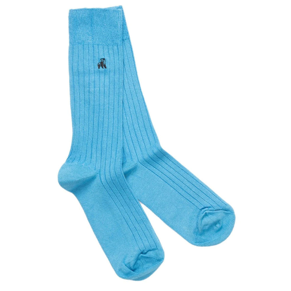 Swole Panda Bamboo Socks | Sky Blue