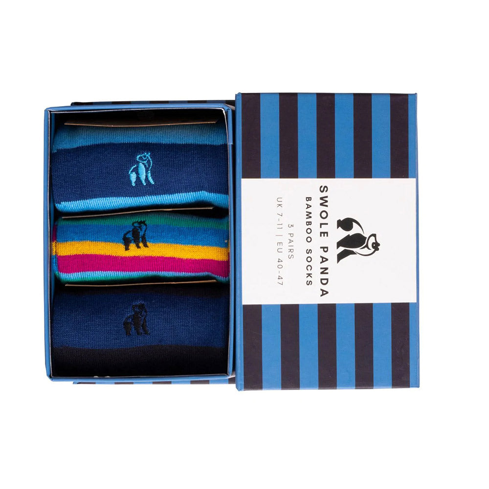 Swole Panda Gift Box - Blue Stripe
