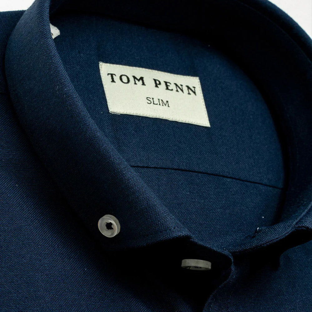 Tom Penn Oxford Shirt - Navy