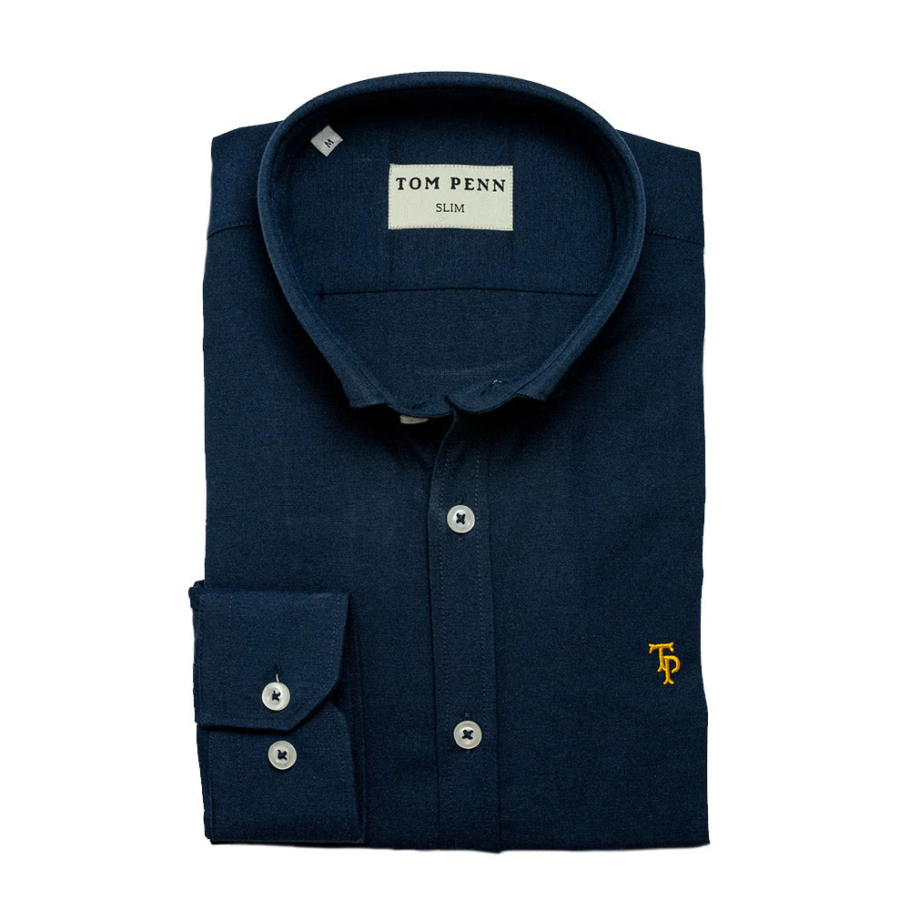 Tom Penn Oxford Shirt - Navy