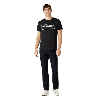 Wrangler Frame Logo Tee In Black