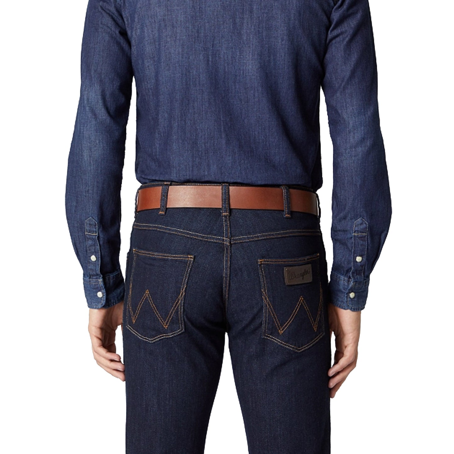 Wrangler Metal Loop Belt | Cognac