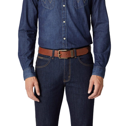 Wrangler Metal Loop Belt | Cognac
