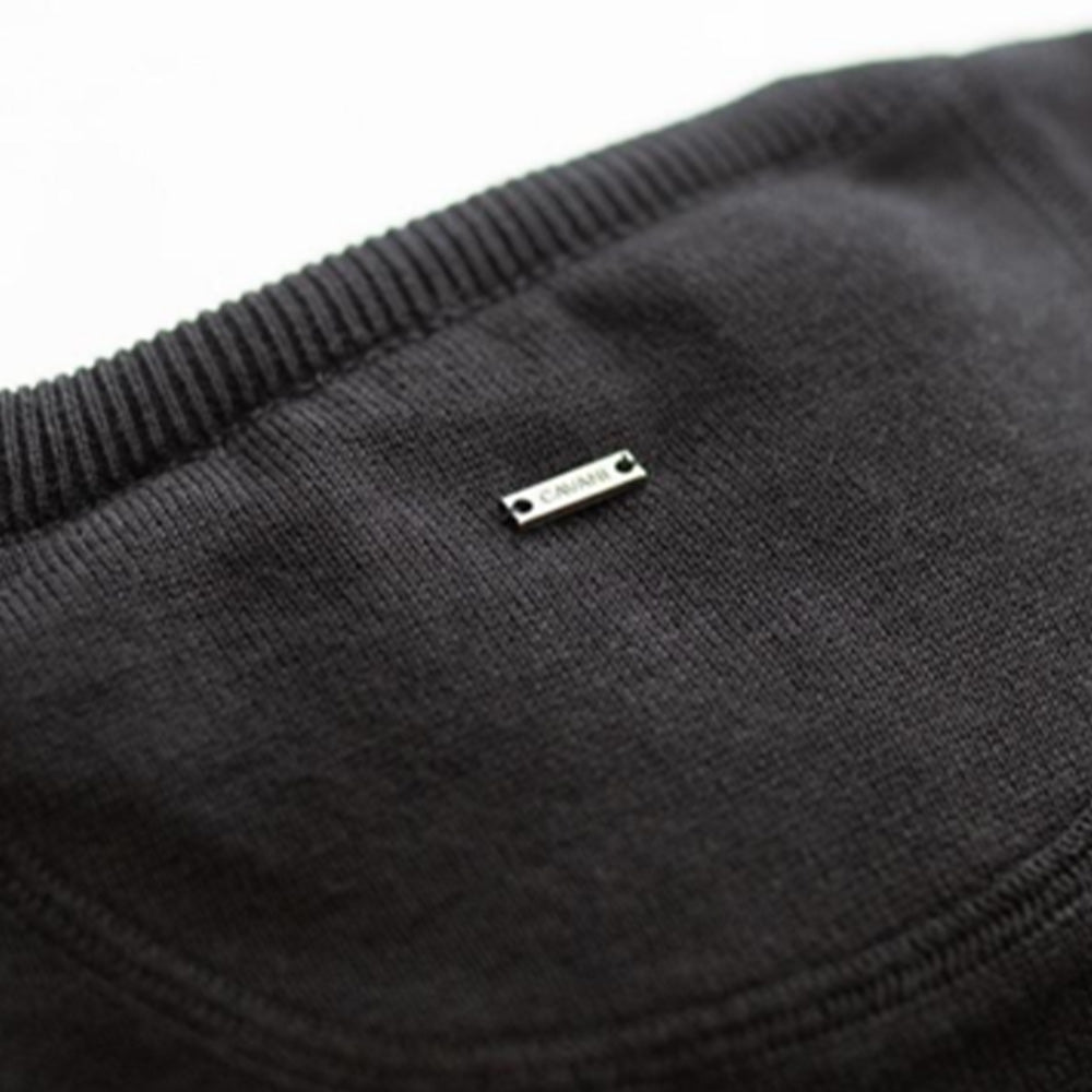 Cavani Black Crewneck Fine Knit