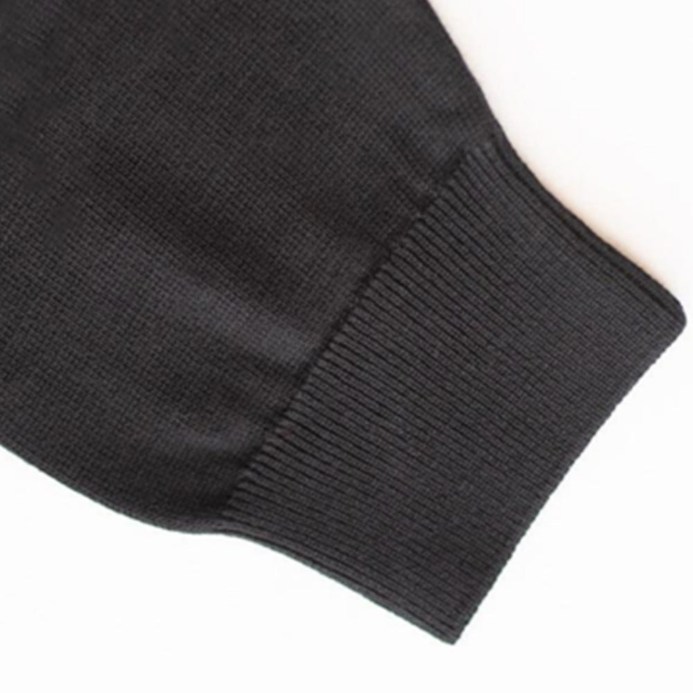 Cavani Black Crewneck Fine Knit
